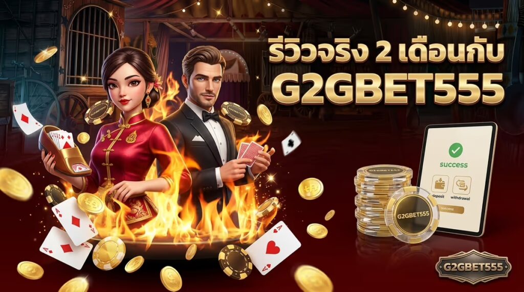 ใช้ G2GBET555 มา 2 เดือนจริง — ตั้งแต่สมัครจนถอนเงินได้