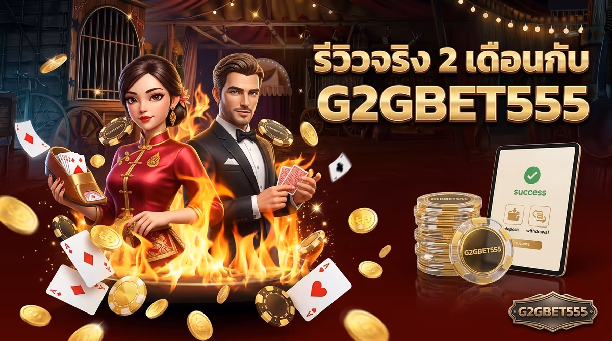 ใช้ G2GBET555 มา 2 เดือนจริง — ตั้งแต่สมัครจนถอนเงินได้